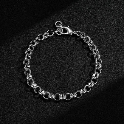 New 9mm Silver Filled Diamond Cut Patterned Belcher Bracelet 6 Inch