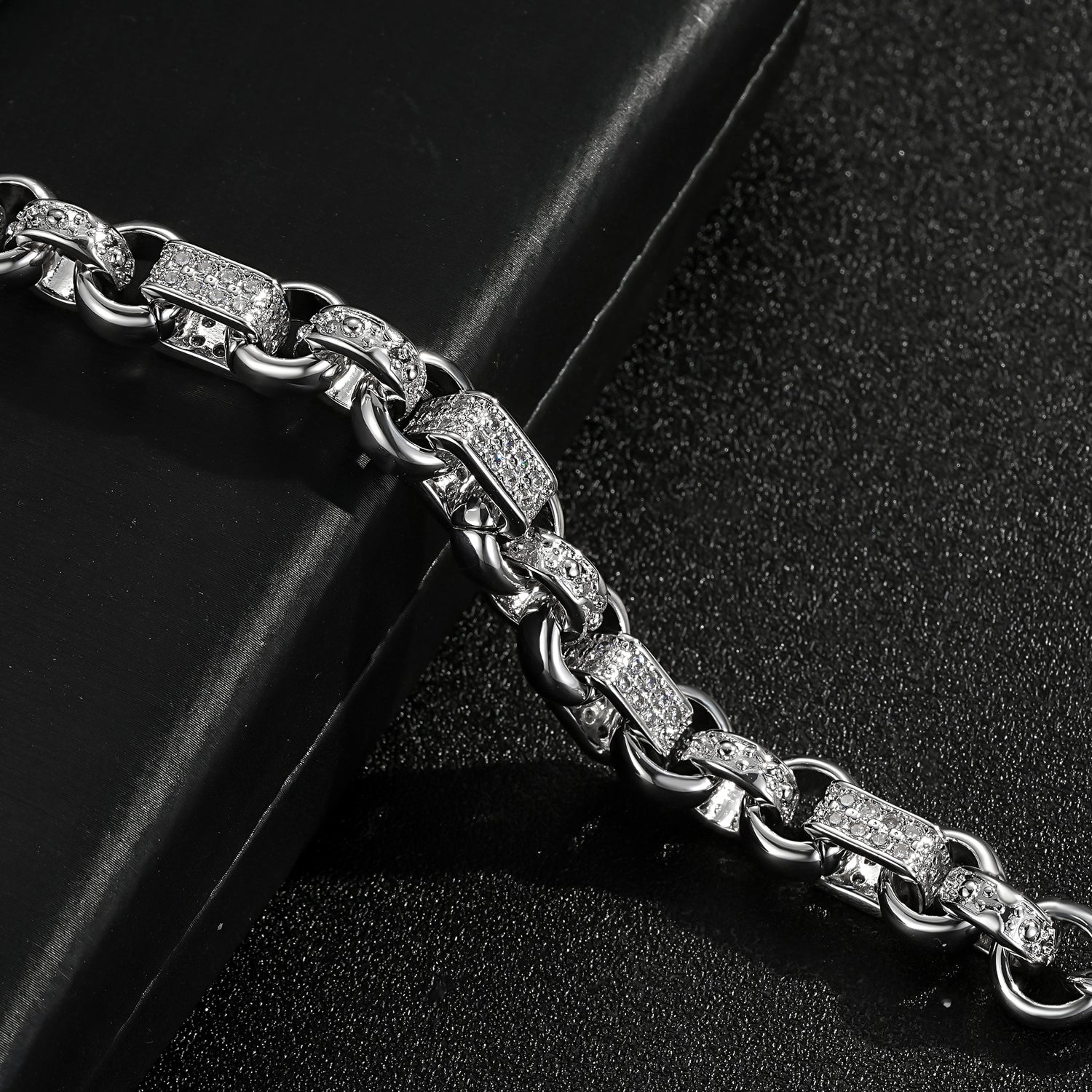 New 10mm Silver-Filled Gypsy Belcher Bracelet with Secure Albert Clasp – 8 Inch