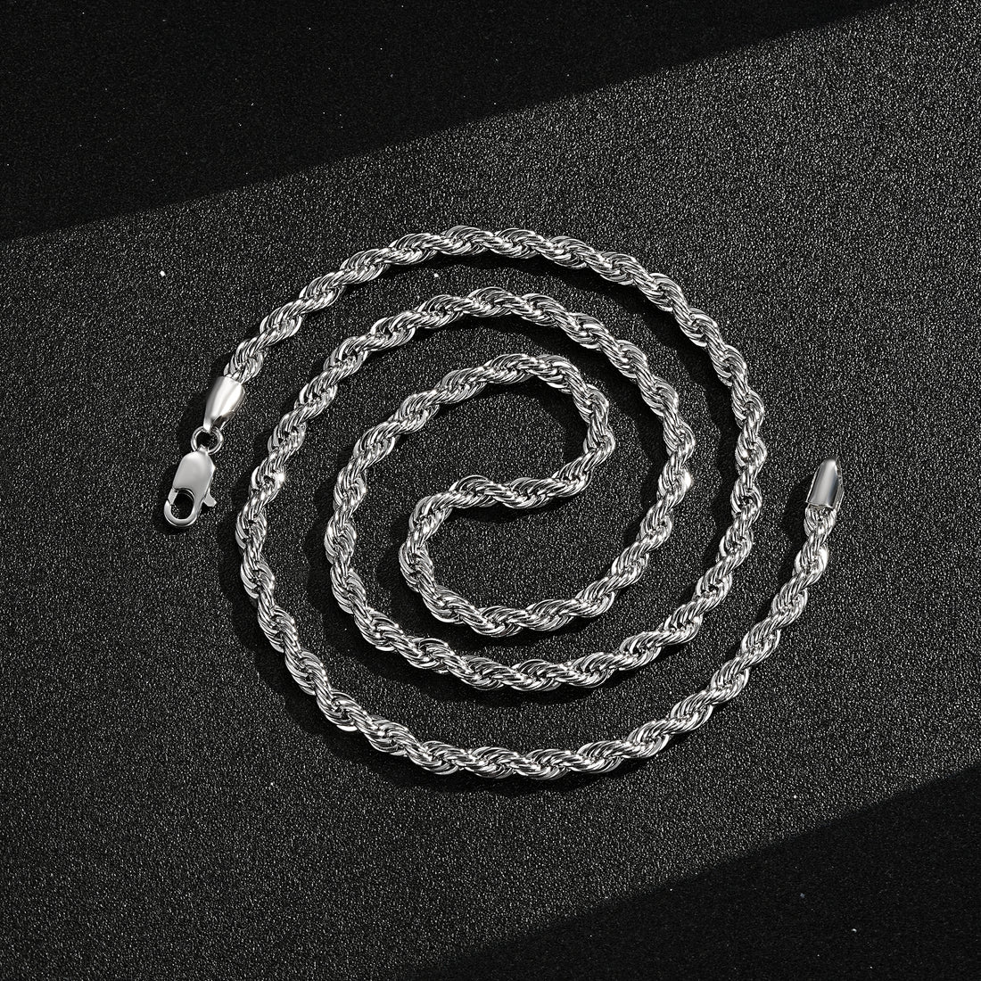 5mm Silver Filled Rope Chain Necklace, 24 Inches Long