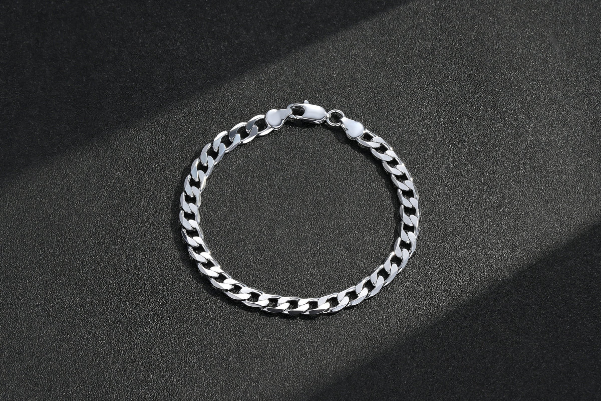 🎁 Silver Curb Bracelet 6mm (100% off)