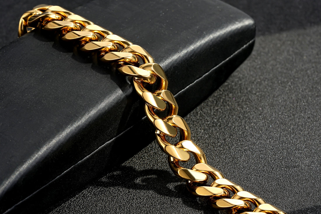 15mm Gold Cuban Link Bracelet 8 Inches Heavy 65g Solid Statement Chain Jewellery