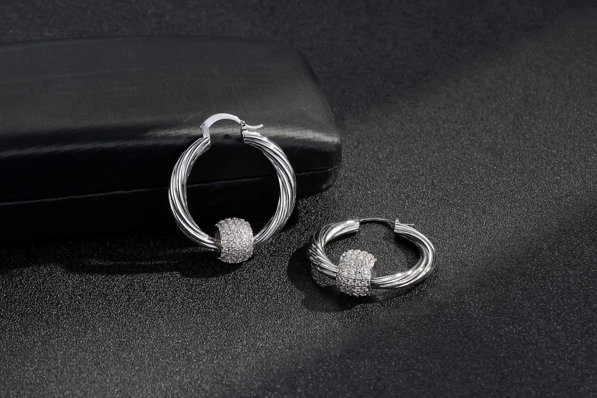 Disco Ball Hoop Earrings