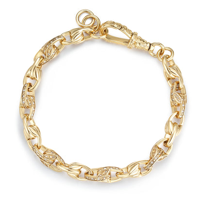 New 9mm Gold Tulip Bracelet Pattern Albert Clasp