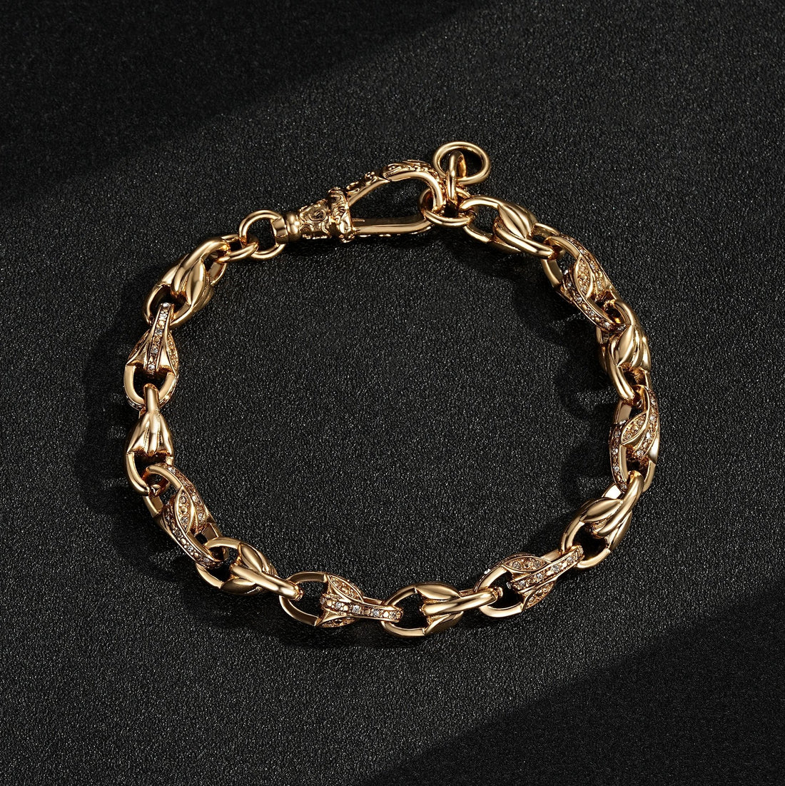 9mm Gold Tulip Bracelet Pattern Albert Clasp