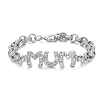 Silver Mum Belcher Bracelet