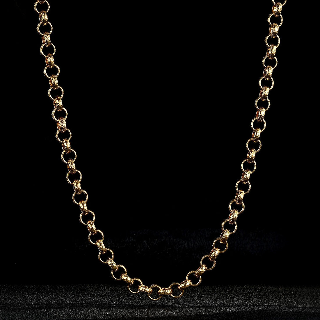 Premium 8mm Gold Filled Diamond Cut Pattern Belcher Chain 16/20/24/30 Inch