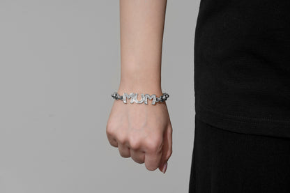 Silver Mum Belcher Bracelet