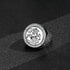 Adjustable silver sovereign ring with a 22mm top