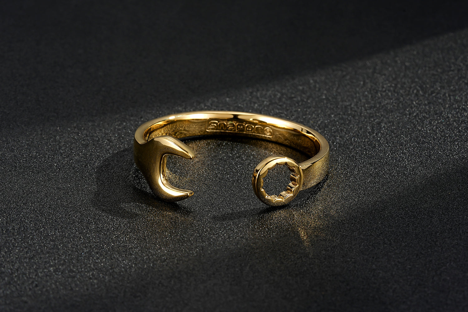 Premium 9mm Large Gold Spanner Wrench Bangle Bracelet Adjustable