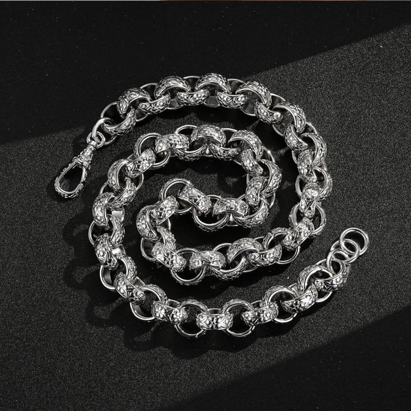 Collana A Catena Belcher In Argento Sterling 925 – Lunghezza 55,9 Cm (20 Pollici) – HAR-0954