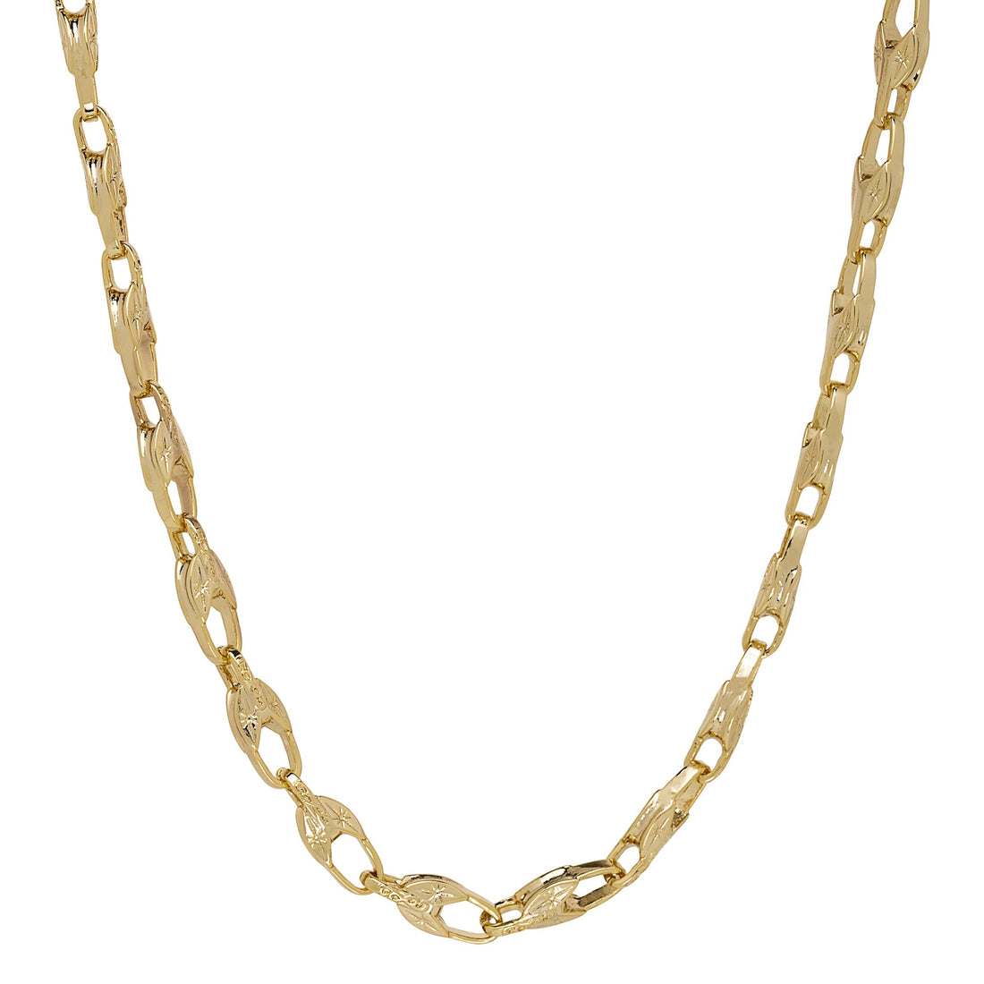 Close-up of Gold Tulip Necklace