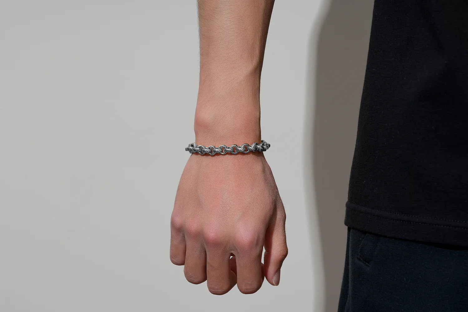 Silver Filled 9mm Lined Pattern Belcher Bracelet 8inches For Men &amp; Women