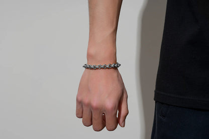 Silver Filled 9mm Lined Pattern Belcher Bracelet 8inches For Men &amp; Women