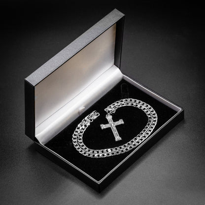 Silver Jesus Crucifix Pendant Necklace 24inches