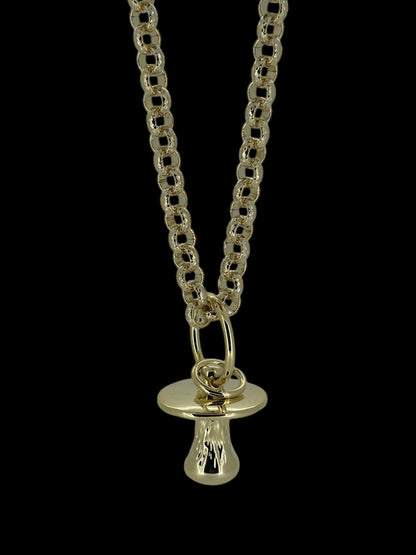 New Gold Dummy Pendant Necklace 20 Inch 8mm Belcher Chain
