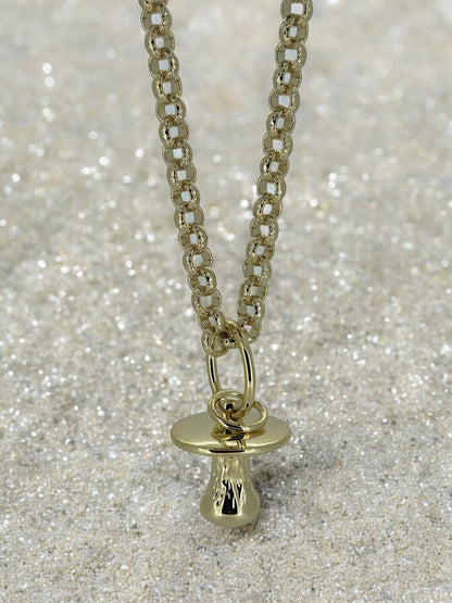 New Gold Dummy Pendant Necklace 20 Inch 8mm Belcher Chain