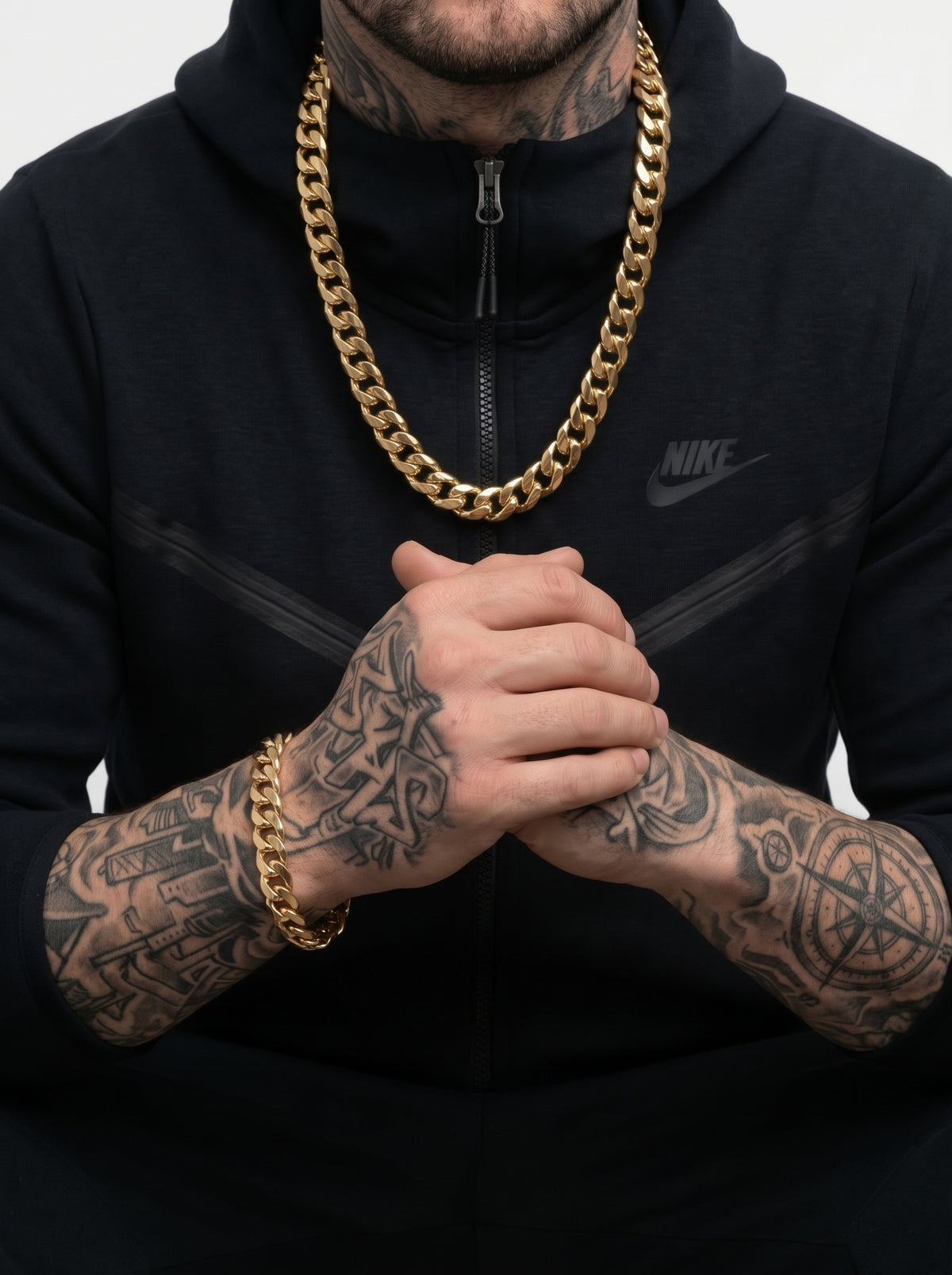 Gold Cuban Curb Set 12mm