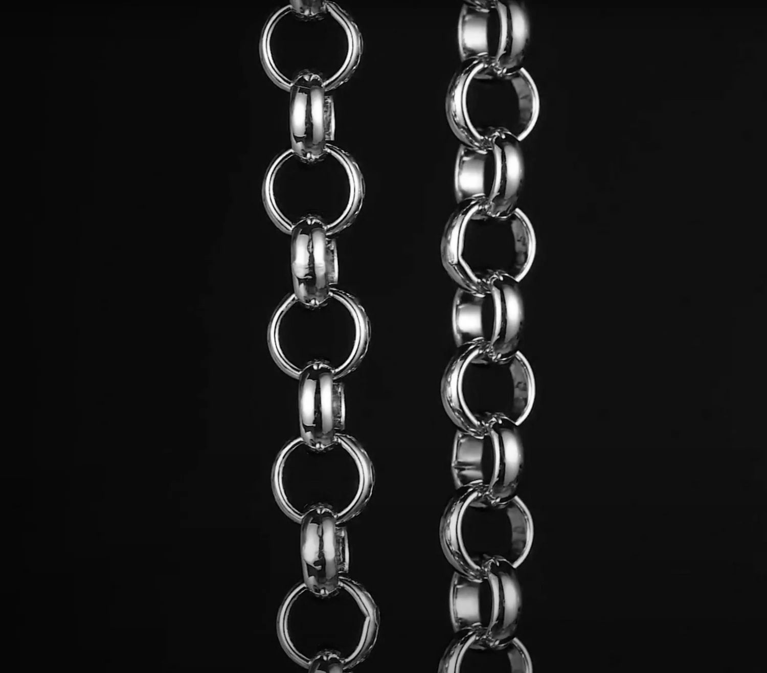 10mm Silver-Filled Diamond Cut Belcher Chain 24 Inch Unisex (New)