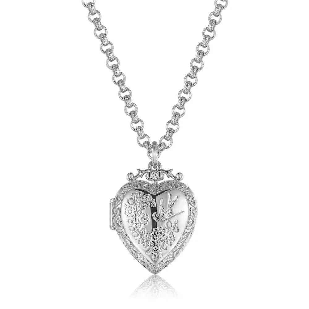 Silver Heart Locket Pendant