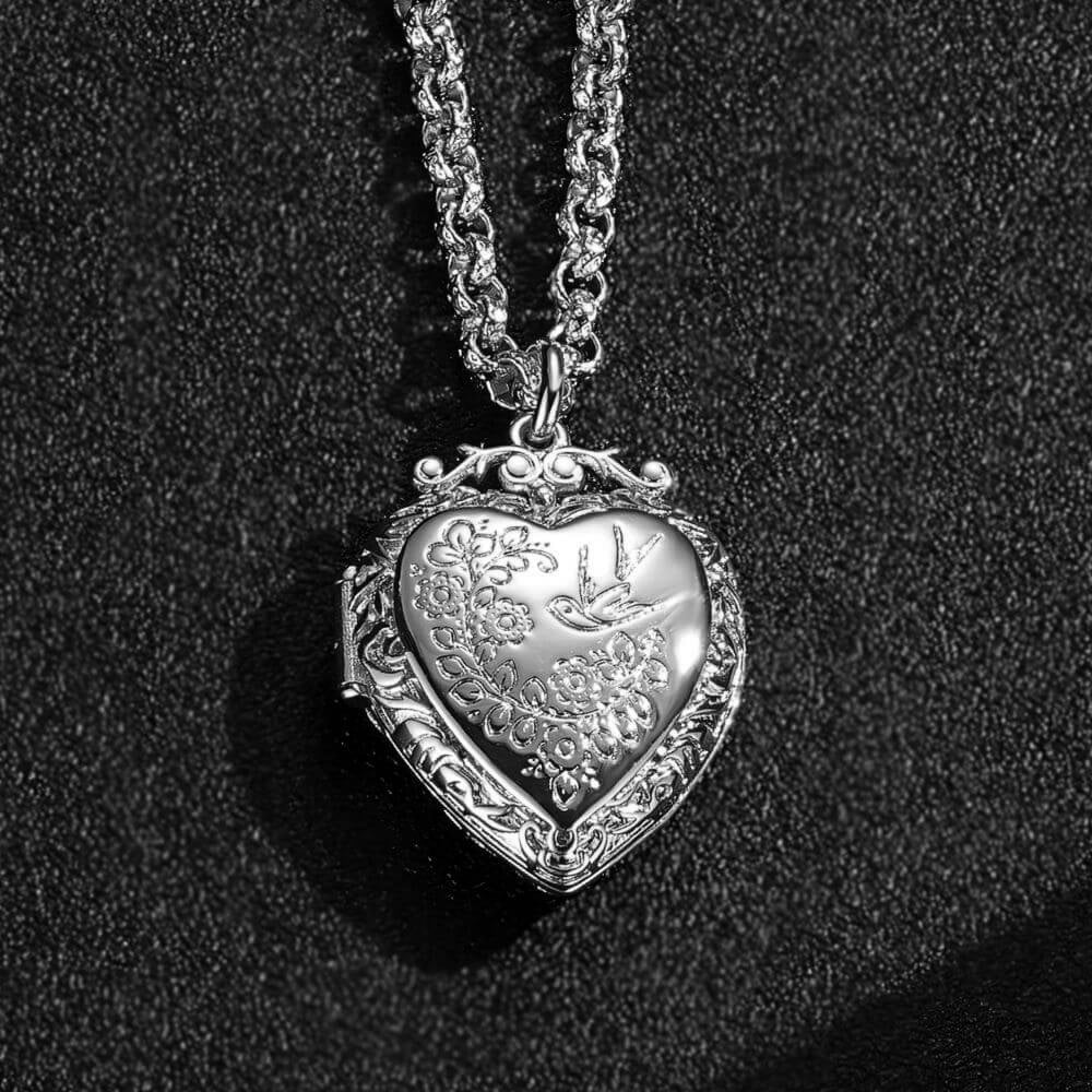 Silver Heart Locket Pendant