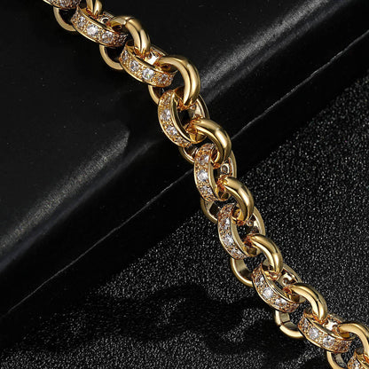 10mm Gold-Filled Belcher Bracelet – 8 Inch with Albert Clasp
