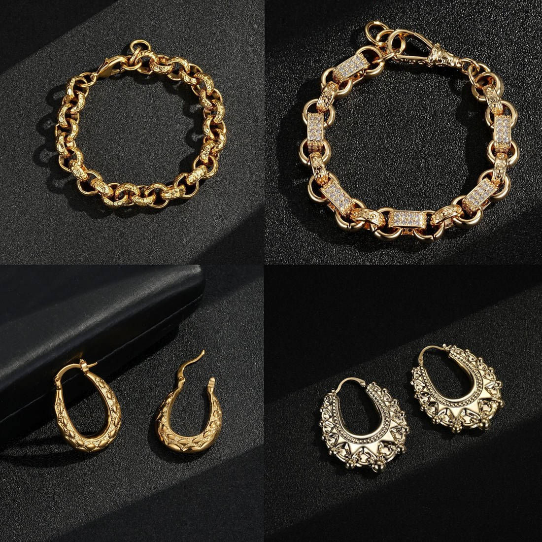 Gold Belcher &amp; Creole Stack Set