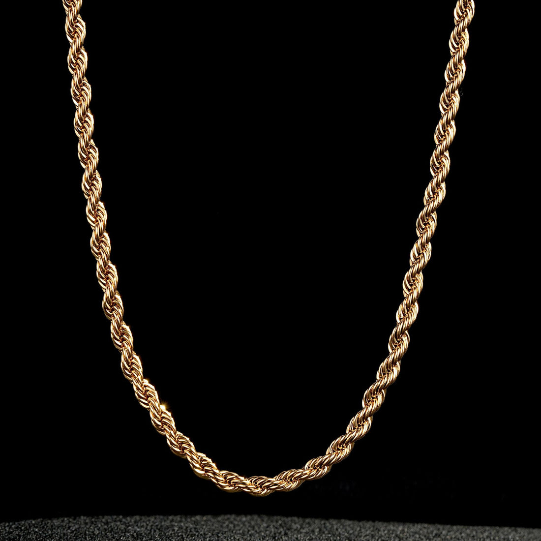 5mm Gold Rope Chain Necklace 24 Inches