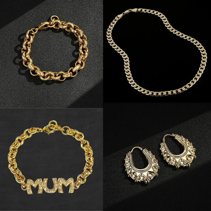 Gold Diamond-Cut Belcher Bracelet 12mm