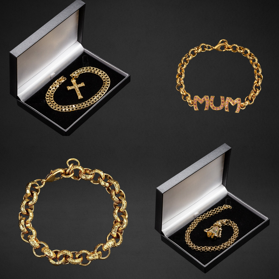 The Family &amp; Faith Gold Collection – Cross, Clown &amp; Belcher Set