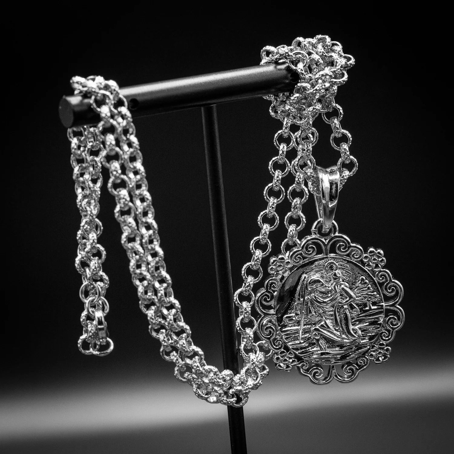 Waterproof Silver St Christopher Pendant