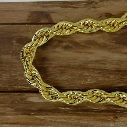 Gold Bonded Rope Chain Necklace