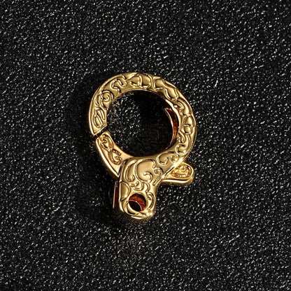 Gold Patterned Lobster Clasp Fits 8mm/12mm