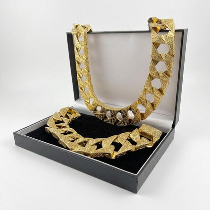 Gold Lizard Ornate Chaps Chain, Bracelet &amp; Set 26mm