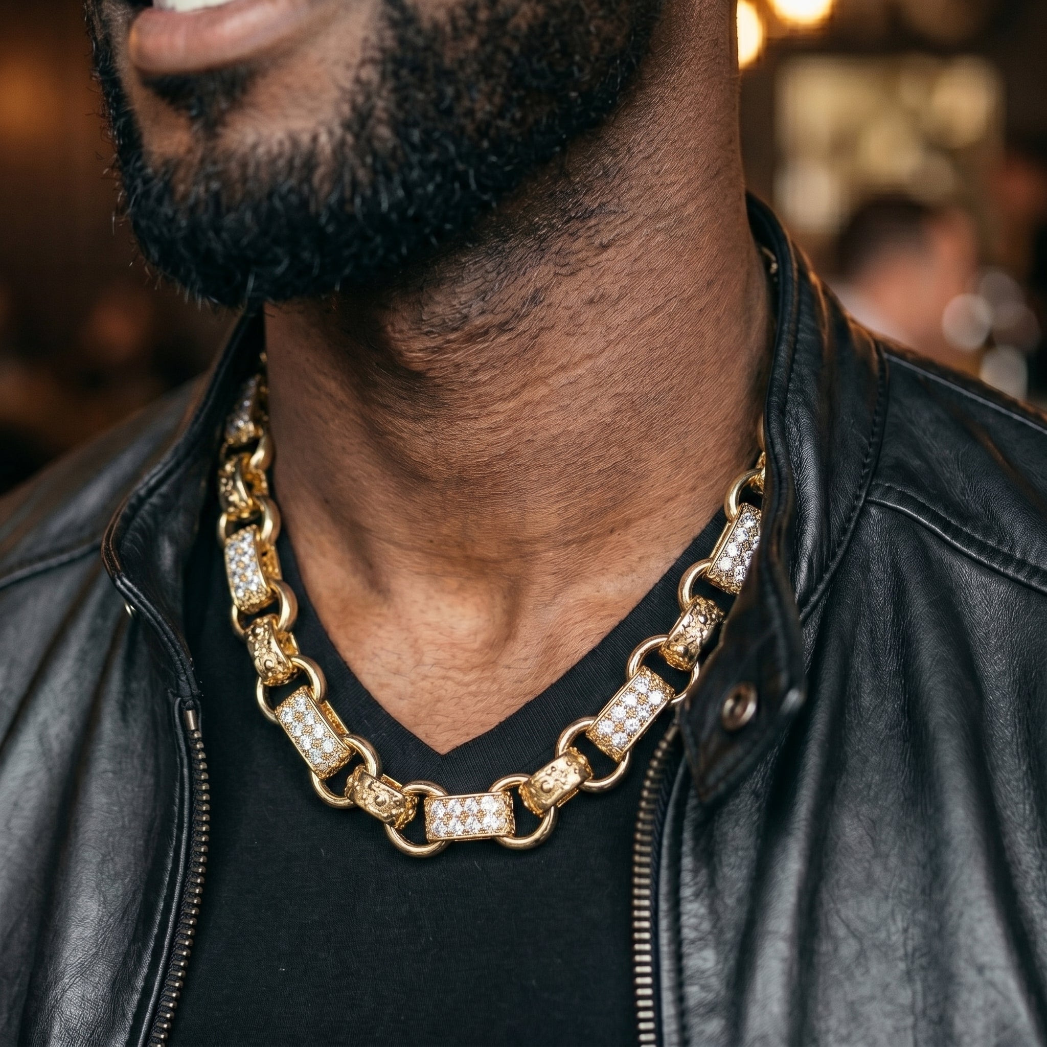 Gold Gypsy Link Belcher Chain 13mm