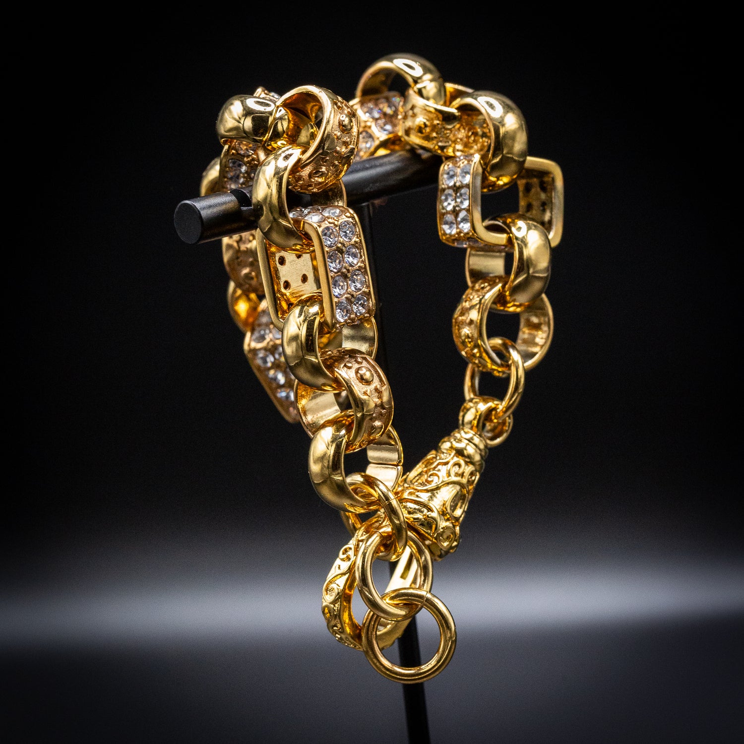 Luxury Gold XXL Gypsy Link Belcher Bracelet