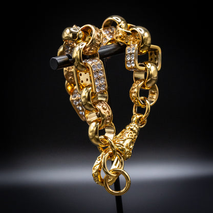 Luxury Gold XXL Gypsy Link Belcher Bracelet