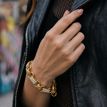 Luxury Gold XXL Gypsy Link Belcher Bracelet