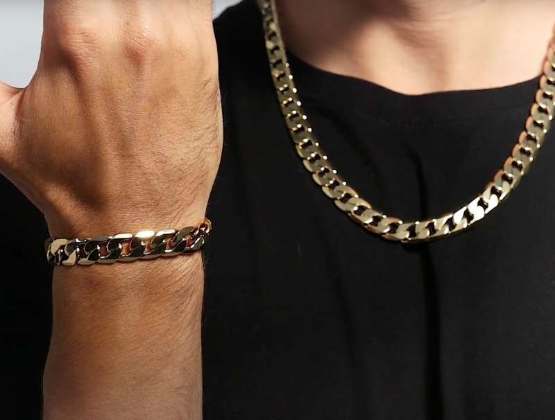 12mm Gold-Filled Bonded Cuban Curb Bracelet – 9 Inches