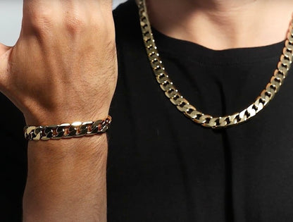 12mm Gold-Filled Bonded Cuban Curb Bracelet – 9 Inches
