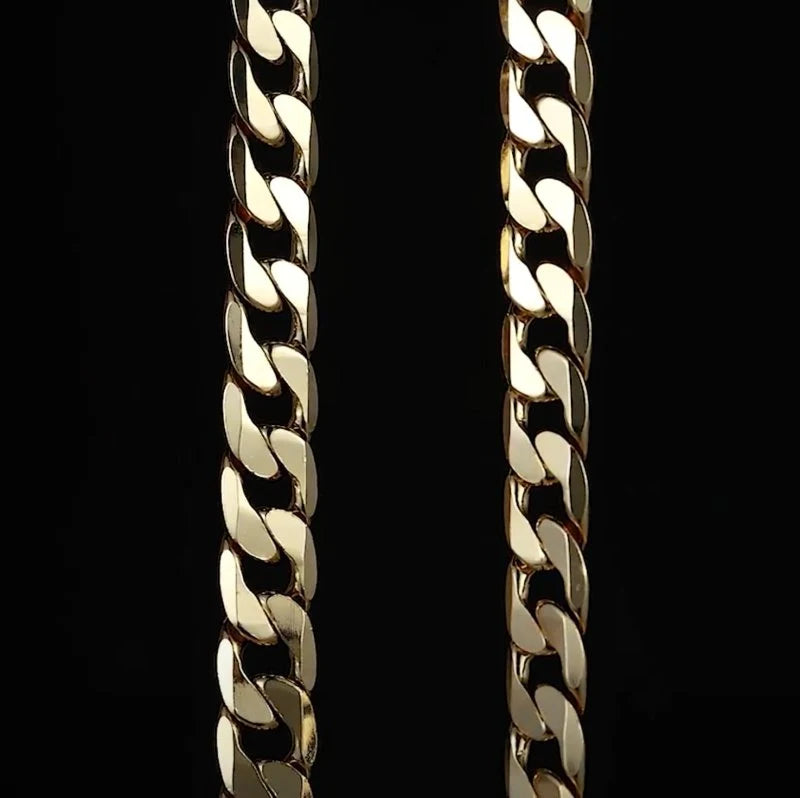 Gold Cuban Curb Set 12mm