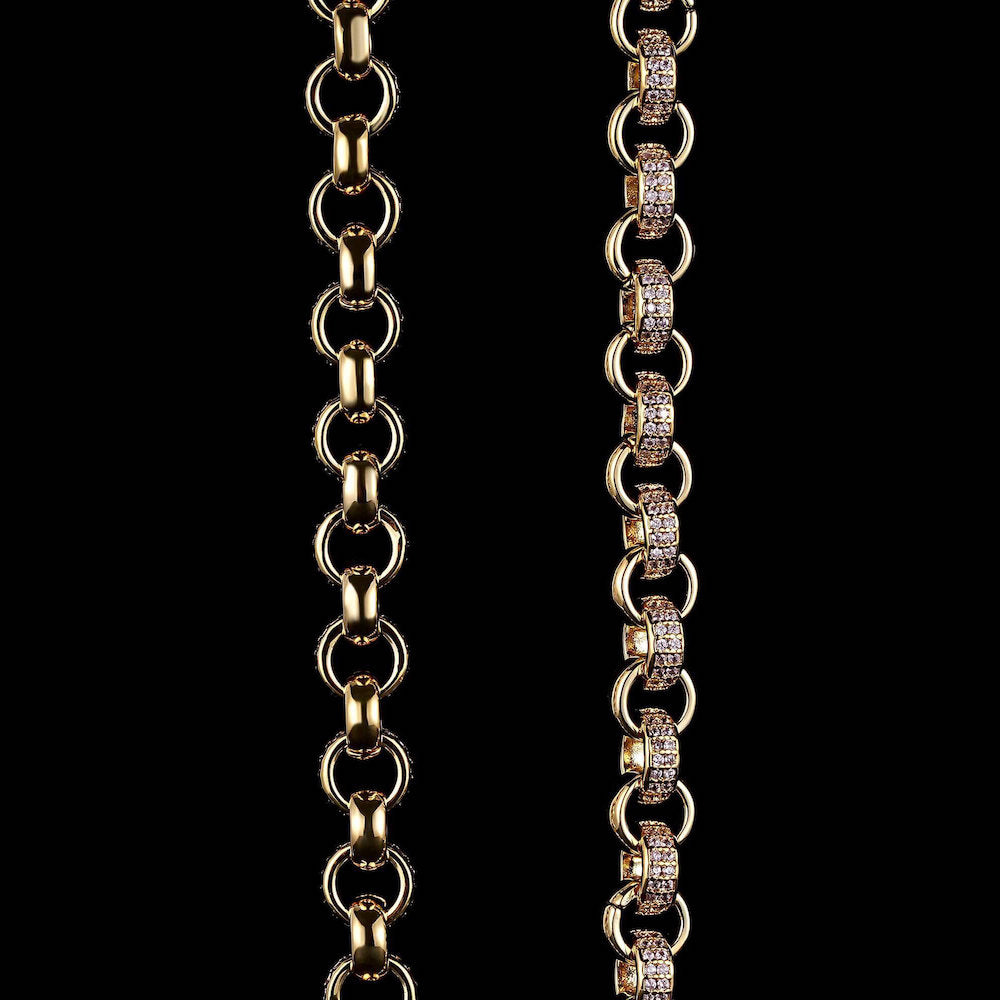 High-Quality Gold Filled Chain with Pink Stones