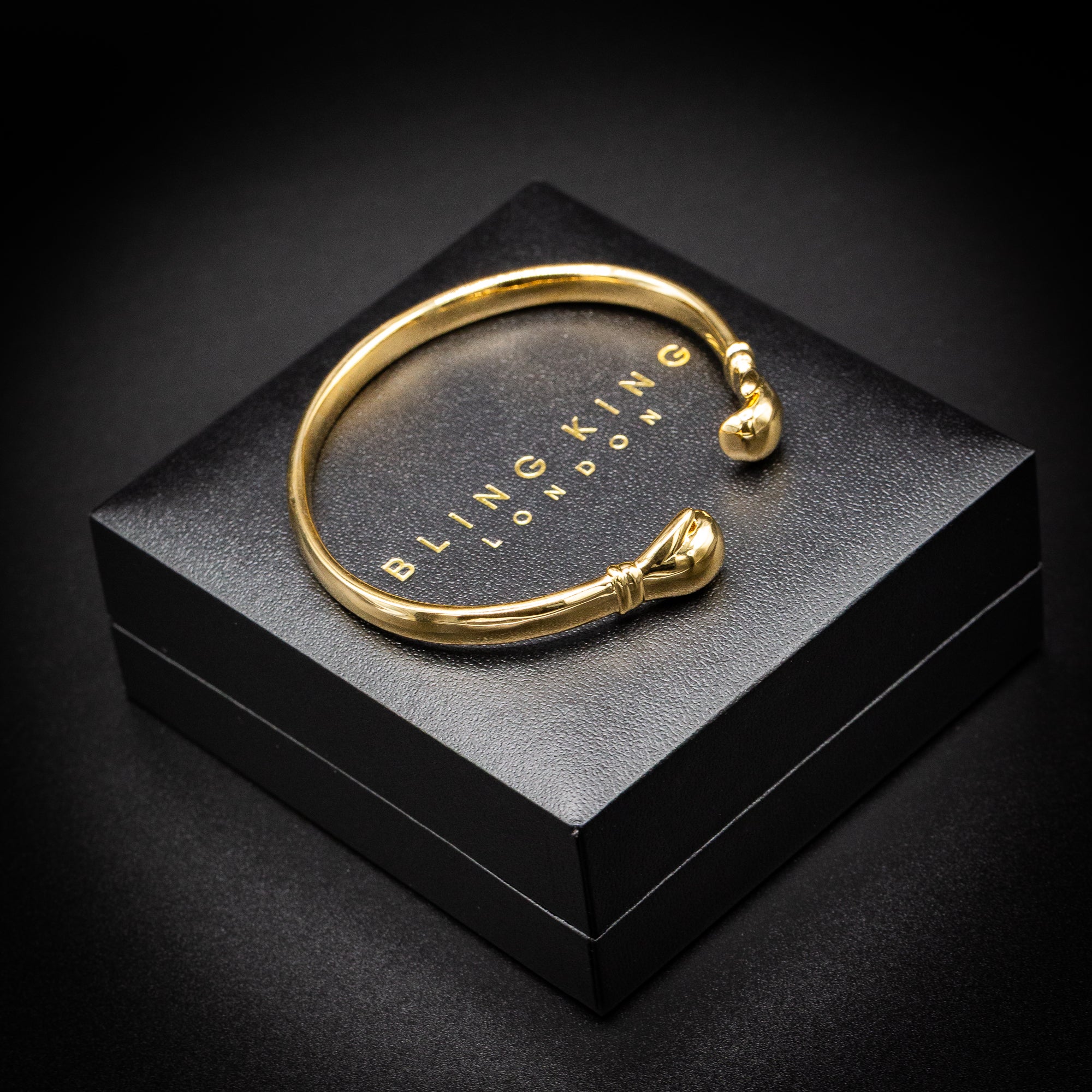 Gold Boxing Glove Torque Bangle