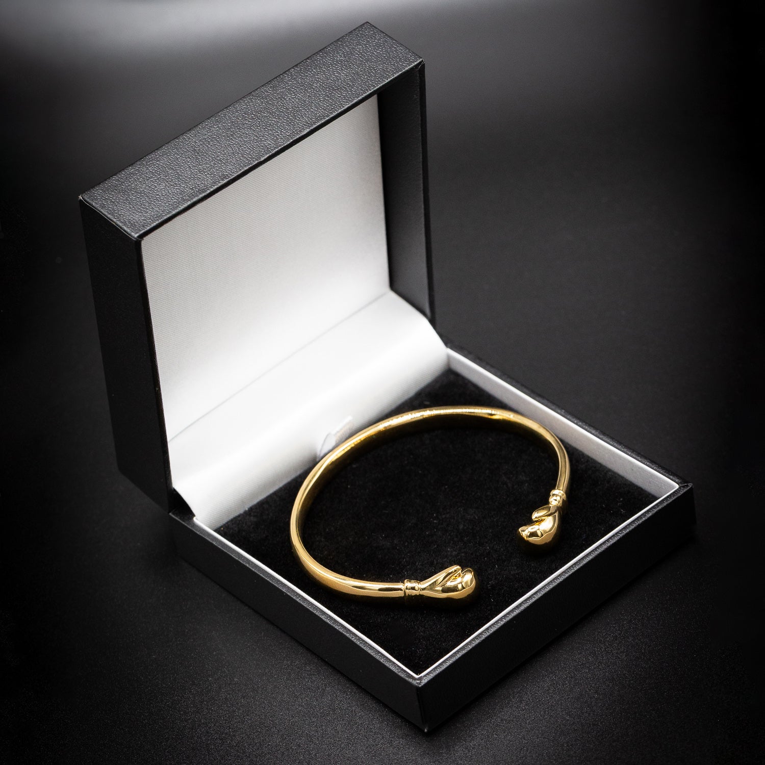 Gold Boxing Glove Torque Bangle