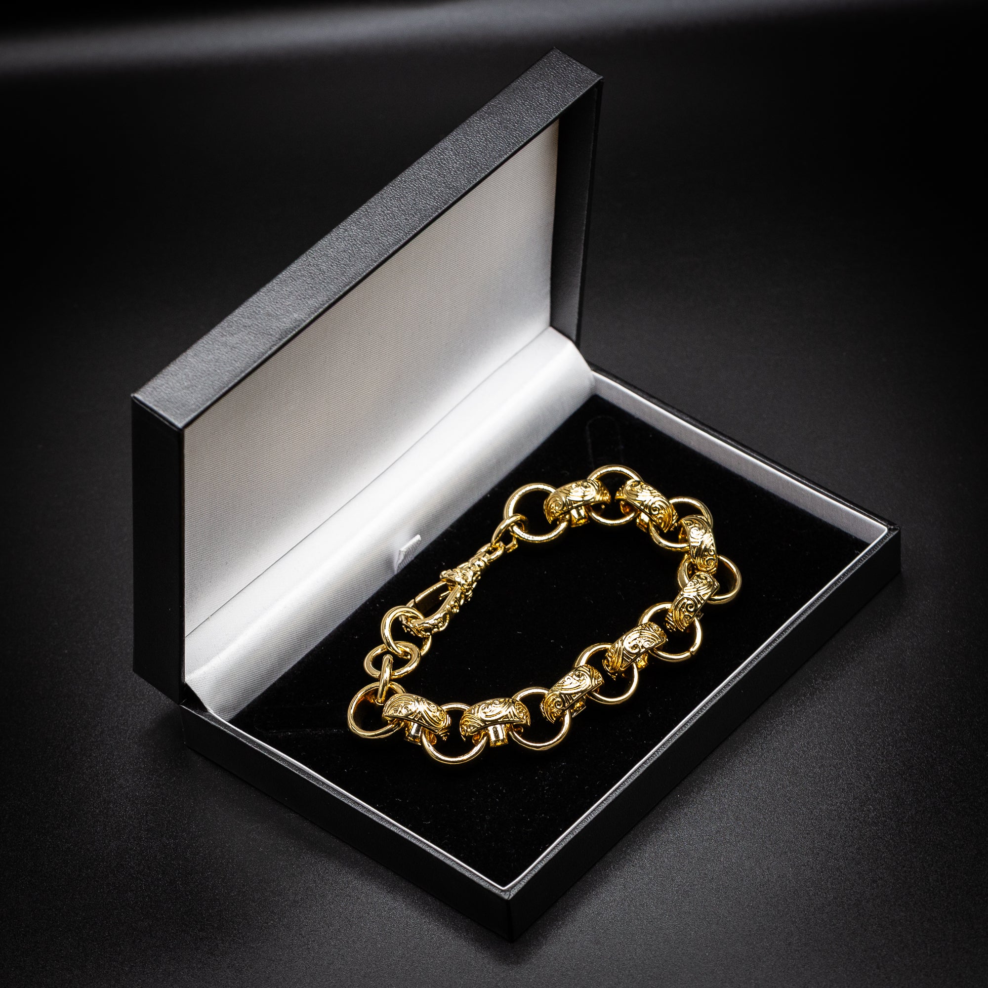 Gold Crystal Belcher Bracelet 18mm