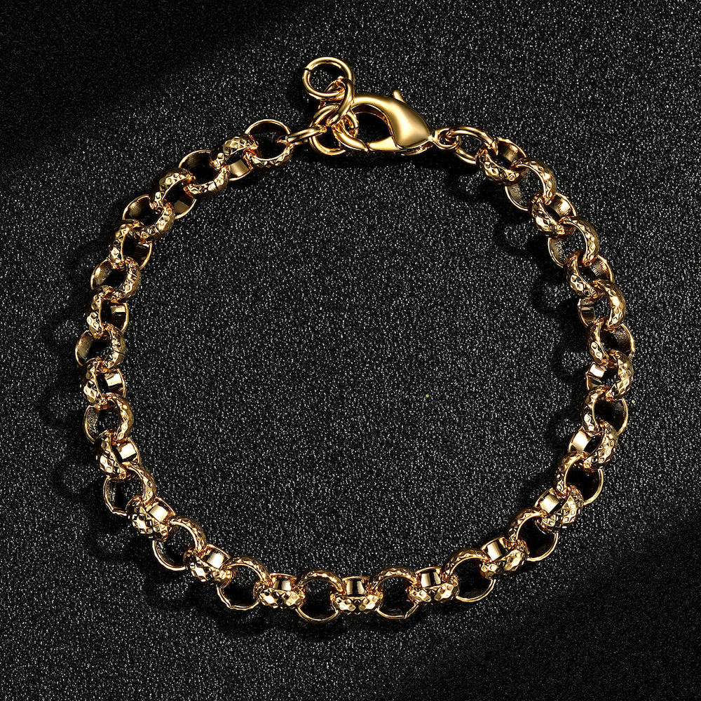 8mm Gold Filled Belcher Bracelet, 6 Inches Long