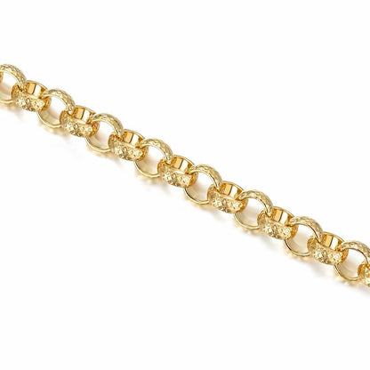 Gold Filled Small Belcher Chain with Diamond-Cut Pattern, 8mm Wide