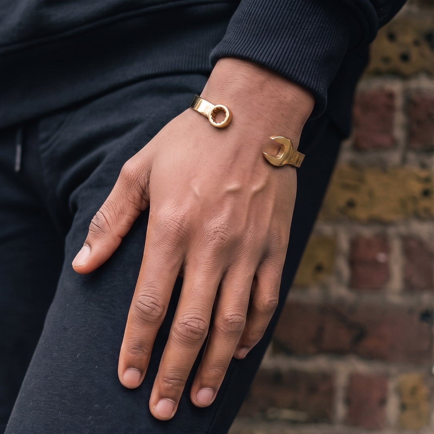 Gold Spanner Wrench Torque Bangle