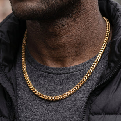 4mm Gold Franco Chain Necklace