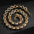 20mm Big Gold Filled Belcher Chain with Stones, 30 Inches Long