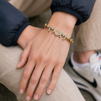 Gold Mum Belcher Bracelet 8mm
